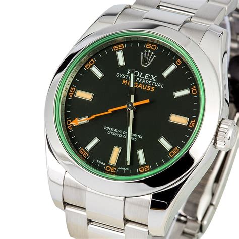 rolex milgauss green sapphire replica|rolex milgauss shield.